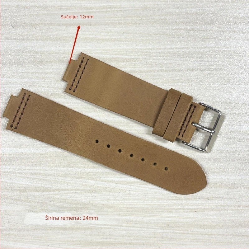 Muški kvarcni sat s prilagođenim dizajnom brojčanika, kućište od bambusa, kožni remen, analognni prikaz, Miyota 2035 mehanizam (Japan)