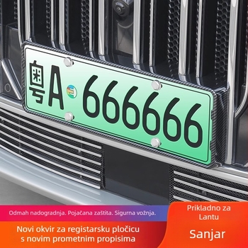 Okvir za registarsku pločicu s zaštitnim rubom — plastičan, kompatibilan s Lantu Dreamer