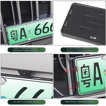 Okvir za registarsku pločicu s zaštitnim rubom — plastičan, kompatibilan s Lantu Dreamer