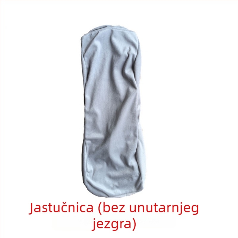 U-oblikovan jastuk za vrat s memory foamom i navlakom od kristalnog baršuna, moderni minimalistički dizajn, za odrasle, pogodan za bočno spavanje