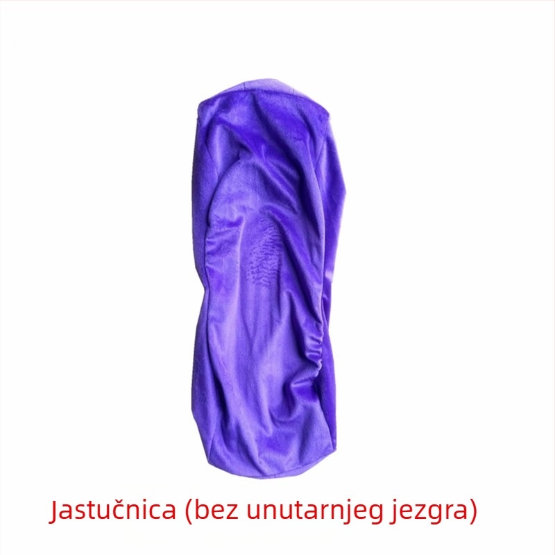 U-oblikovan jastuk za vrat s memory foamom i navlakom od kristalnog baršuna, moderni minimalistički dizajn, za odrasle, pogodan za bočno spavanje