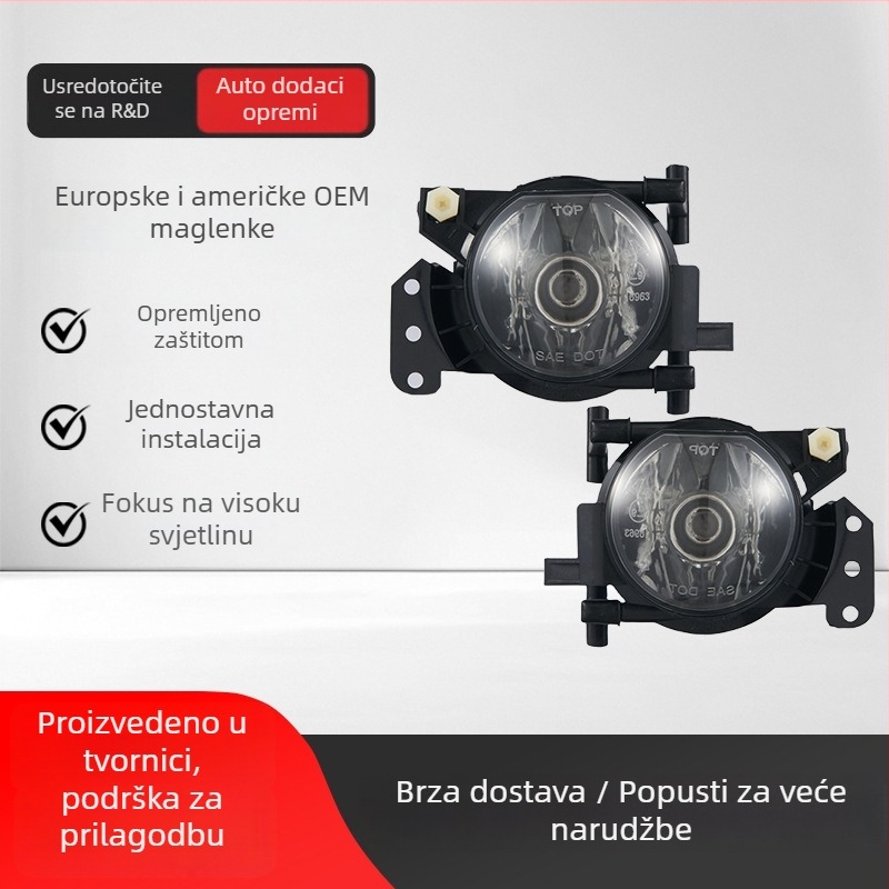 BMW E60/E61/E83/E46/E90/E91/E63/E64 prednje svjetlo za maglu – Model V19-004, 51W, 12V, 1200LM