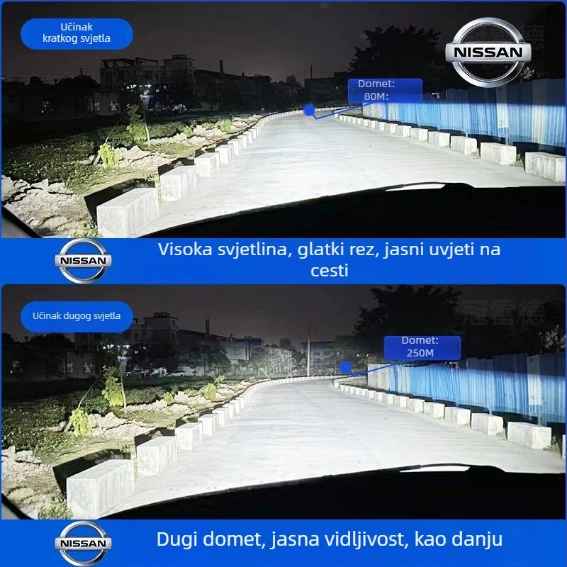LED žarulje za Nissan Sylphy – visok i nizak snop, bijela svjetlost, 5000 lm