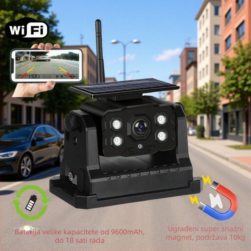 Kamera za vozilo za kamion s prednjim i stražnjim pogledom, 12–24V, 1024×600 AHD, 135° kut pogleda, ABS kućište