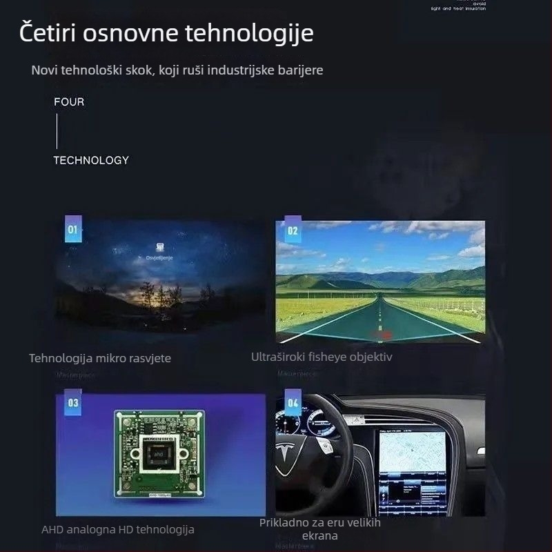 Zadnja kamera za auto s Android navigacijom, AHD4K Aurora, 720P noćni vid