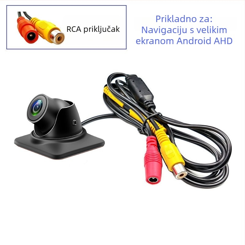 Kamera za mrtve kutove automobila – 190° fisheye širokokutna leća, AHD 1080P, noćni vid u boji, vodootporna, podesivi kut od 90°