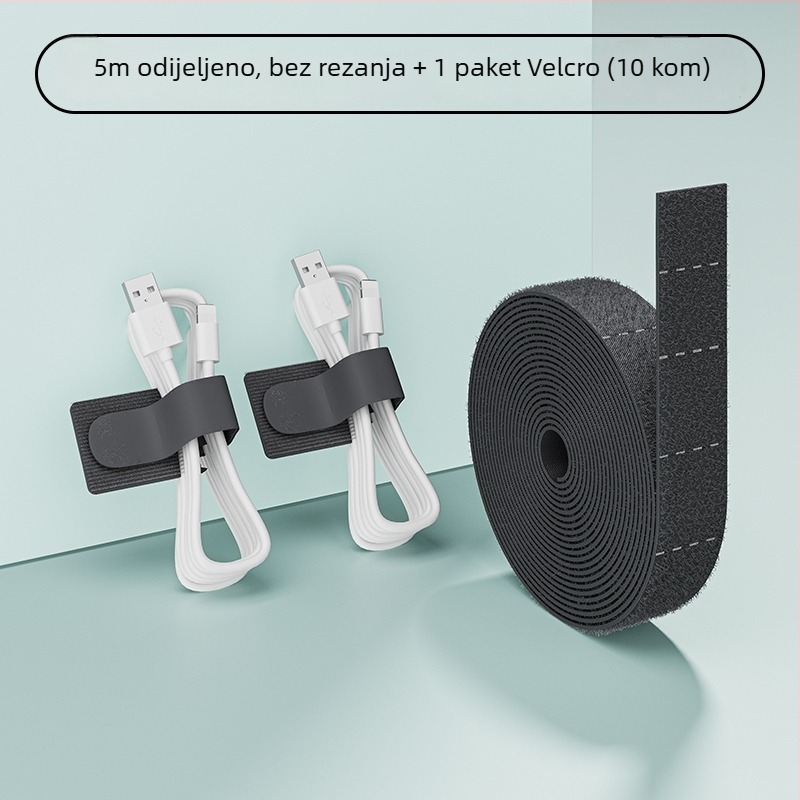 Organizator kablova s Velcro trakom – Univerzalni držač kablova za stol (Materijal: Silk Flower; Stil: Universalno; Uvoz: Ne)
