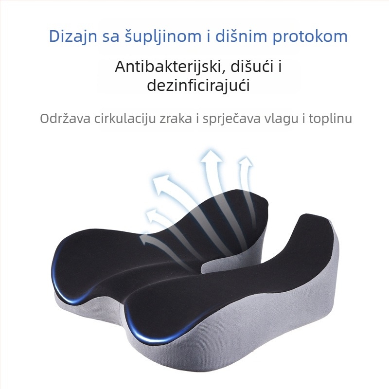 Jastuk za sjedalo od memorijske pjene za uredsku stolicu, lumbalna potpora, jastuk za leđa, poliester navlaka, moderan minimalistički stil