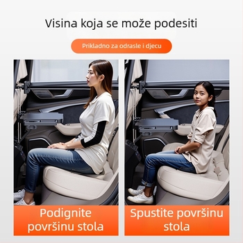 Automobilski stol za rad / stol za blagovanje u autu (plastika; snap-in montaža; višefunkcionalan, sklopiv; Shunwei)