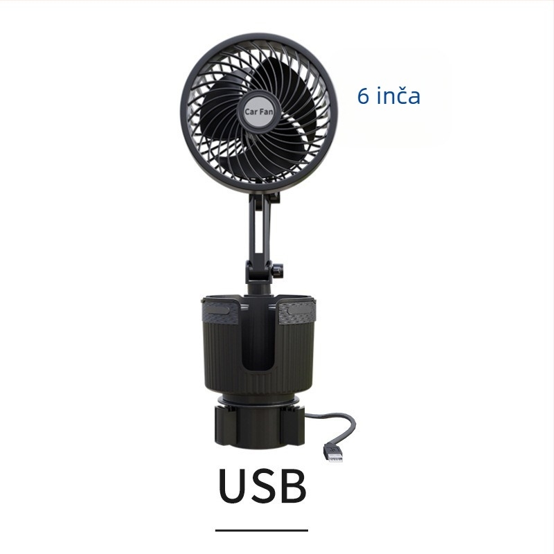 Automobilski ventilator za držač šalice — ABS, montiran na ploču s instrumentima, marka XCLPF, model Xc-sbj38