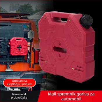 Woogok Dodatni rezervoar za gorivo za automobile i motocikle, 7.5 L, Off-Road, 1.8 galona, plastični antistatički spremnik goriva