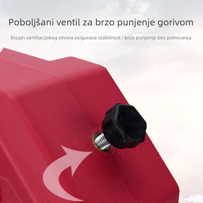 Woogok Dodatni rezervoar za gorivo za automobile i motocikle, 7.5 L, Off-Road, 1.8 galona, plastični antistatički spremnik goriva