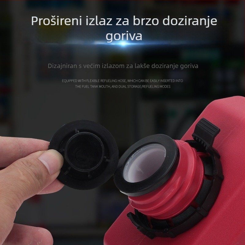 Woogok Dodatni rezervoar za gorivo za automobile i motocikle, 7.5 L, Off-Road, 1.8 galona, plastični antistatički spremnik goriva
