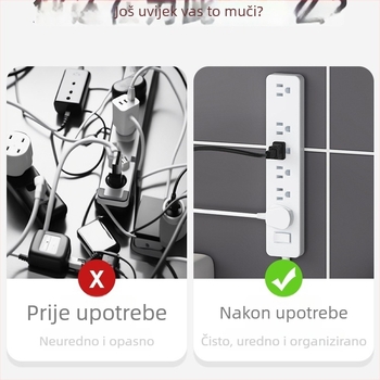 Držač za zidni produžni kabel, materijal: svila, stil: universalni, organizator kablova