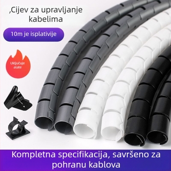 Plastična kabelska zaštitna cijev za omatanje i organiziranje kablova — otporna na grickanje kućnih ljubimaca
