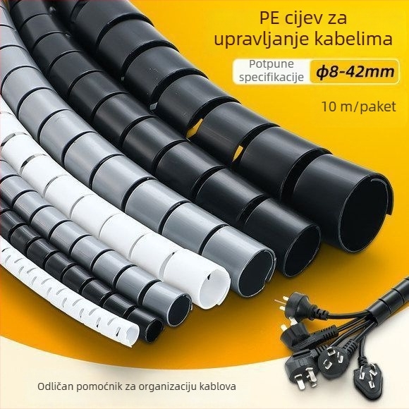 Plastična kabelska zaštitna cijev za omatanje i organiziranje kablova — otporna na grickanje kućnih ljubimaca