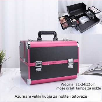 Kutija za tetovažne alate - Velika kozmetička kutija sa zatvaranjem, za kućnu upotrebu, ABS materijal