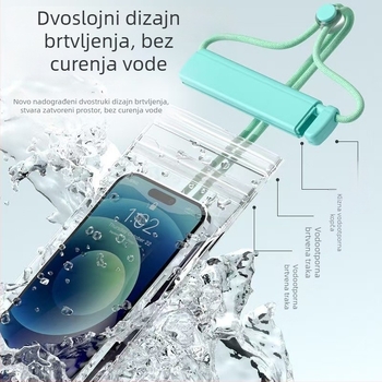 Vodootporna torbica za telefon s mogućnošću dodirivanja, prozirna futrola s automatskim zatvaranjem za plažu, ronjenje i rafting