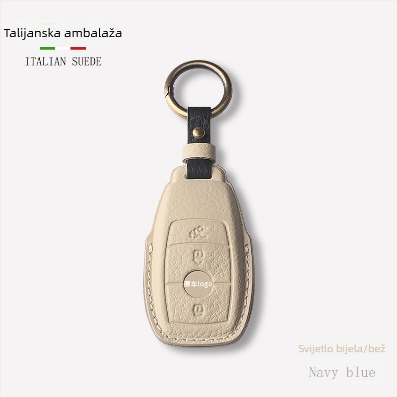 Kućište za ključeve automobila – ovčja koža, jednostavan stil, Shibixing, kompatibilno s univerzalnim modelima, bez prilagodbe