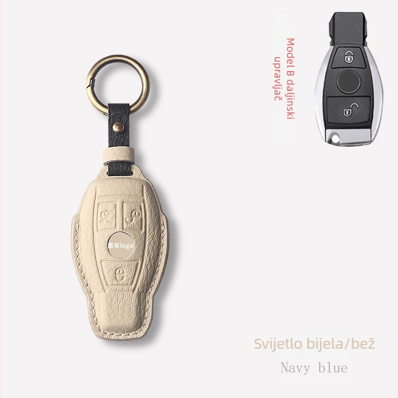 Kućište za ključeve automobila – ovčja koža, jednostavan stil, Shibixing, kompatibilno s univerzalnim modelima, bez prilagodbe