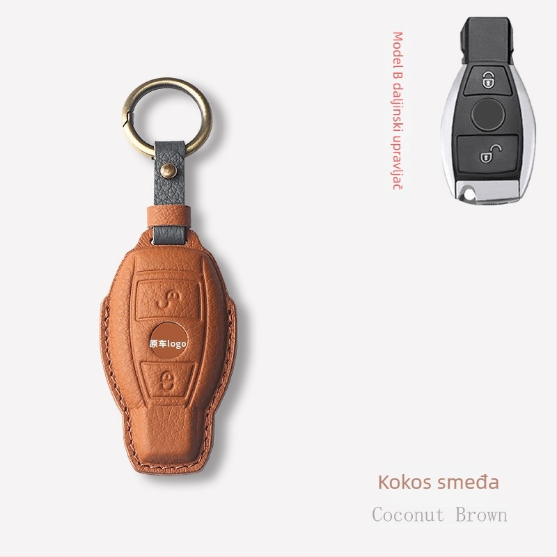 Kućište za ključeve automobila – ovčja koža, jednostavan stil, Shibixing, kompatibilno s univerzalnim modelima, bez prilagodbe
