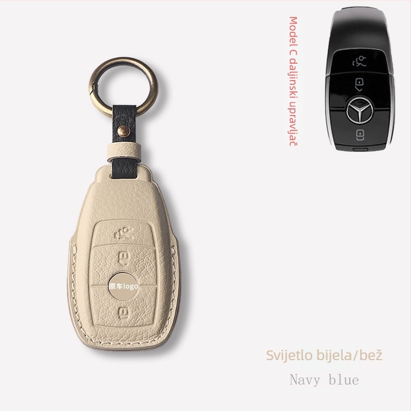 Kućište za ključeve automobila – ovčja koža, jednostavan stil, Shibixing, kompatibilno s univerzalnim modelima, bez prilagodbe