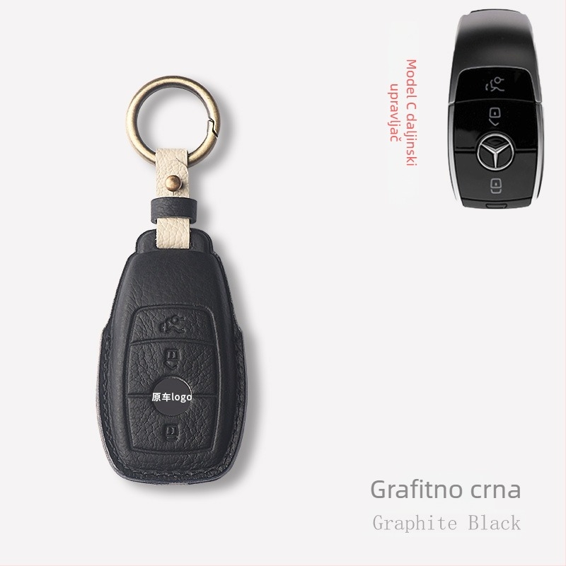 Kućište za ključeve automobila – ovčja koža, jednostavan stil, Shibixing, kompatibilno s univerzalnim modelima, bez prilagodbe