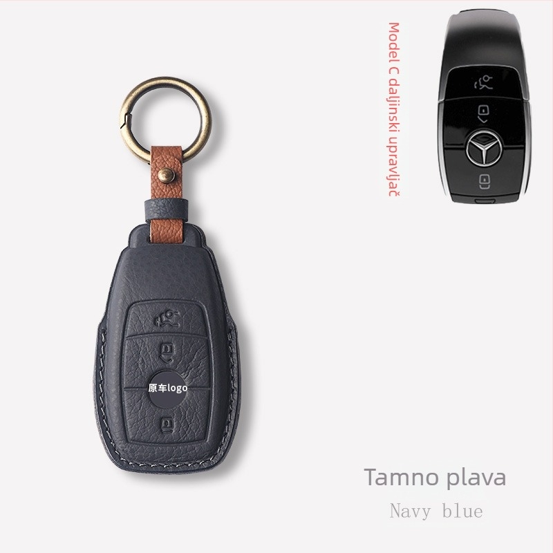 Kućište za ključeve automobila – ovčja koža, jednostavan stil, Shibixing, kompatibilno s univerzalnim modelima, bez prilagodbe