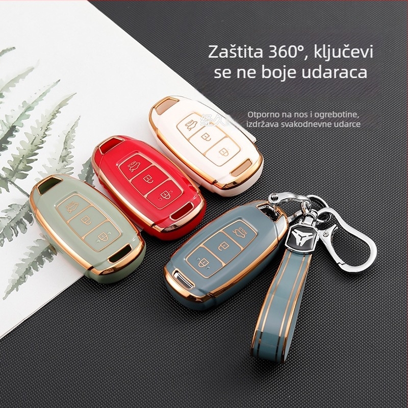 Wenxi TPU kućište ključa za modele Beijing Hyundai: Santa Fe, ix35, Festa, ix25, Elantra i Mingtu; modern stil, prilagodba dostupna, licencirana privatna etiketa