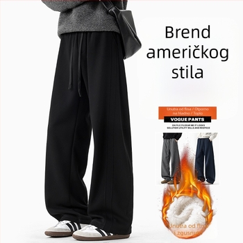 Muške hlače ravnog kroja s 3D krojem i panelnim dizajnom, 64% pamuk, 36% poliester