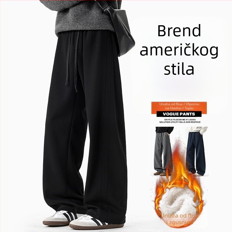 Muške hlače ravnog kroja s 3D krojem i panelnim dizajnom, 64% pamuk, 36% poliester