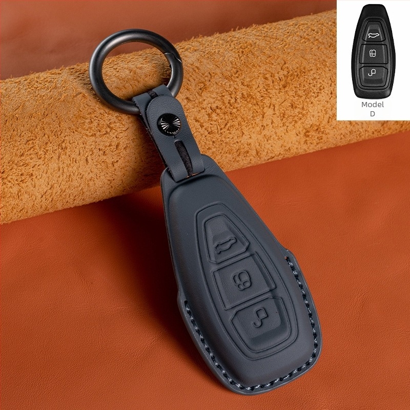 Etui za Ford ključ - koža prvog sloja, luksuzni stil (HF, bez prilagođavanja)