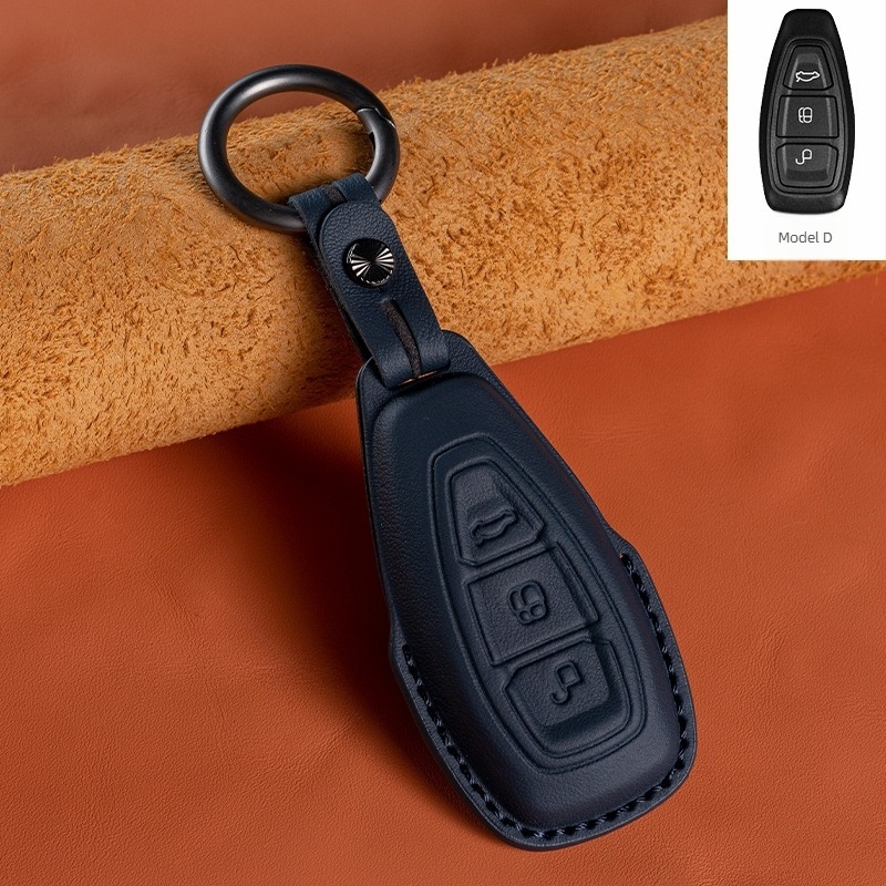 Etui za Ford ključ - koža prvog sloja, luksuzni stil (HF, bez prilagođavanja)