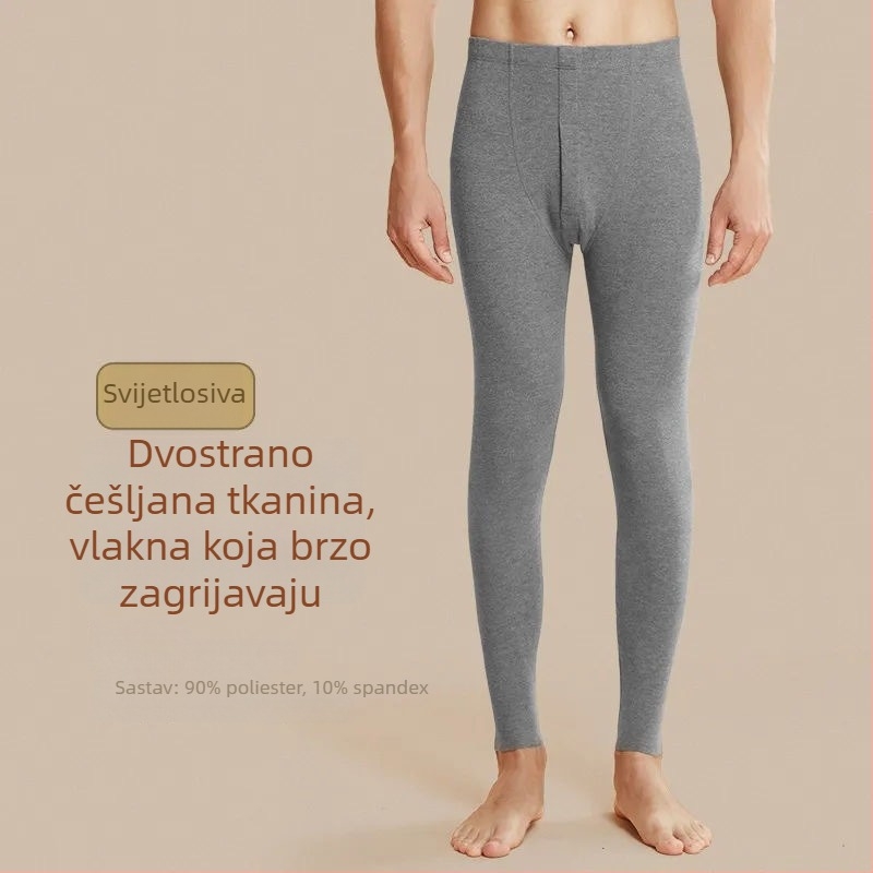 Derong termalne hlače za unisex, jednofarbne, jednoslojna, poliester 90–95%, gustoća tkanine 201–250 g/m2, toplo