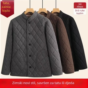 Muška zimska unutarnja odjeća, labavi redoviti kroj, dugi rukav, debeli pamučni sloj