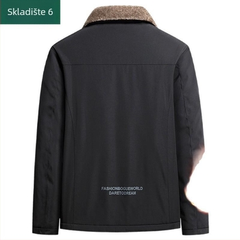 Muški zimski kaput za srednju dob i starije, 100% poliester, normalna debljina, zima 2021