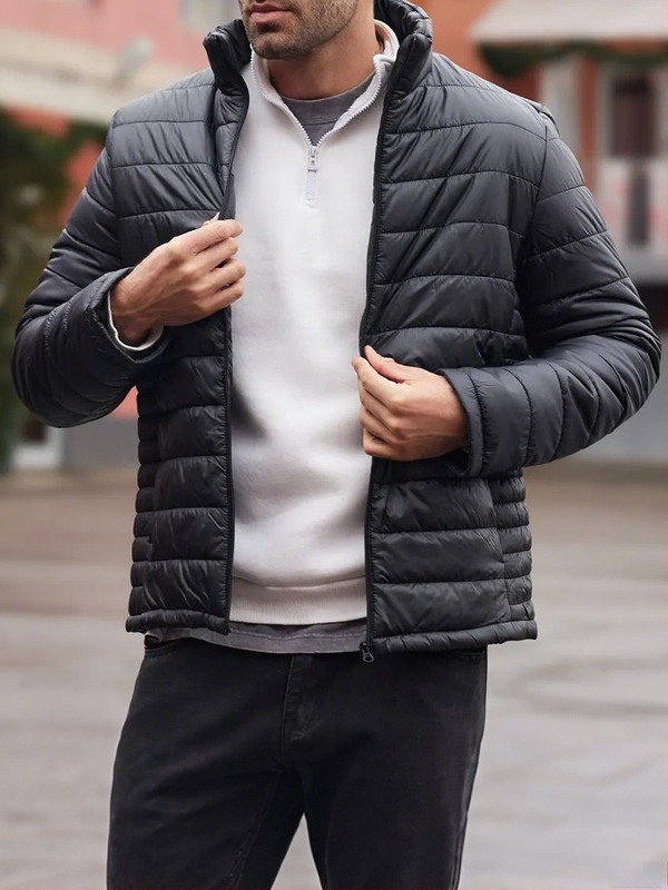 Kapuljačasta zimna jakna, širokog kroja, zatvarač, prozračna poliester tkanina, za odrasle