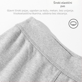 Muške pamučne termalne hlače za jesen i zimu, jednoslojne, 100% pamuk, prozračne, umjerena toplina, 181–200 g/m², za muškarce 18–40 godina