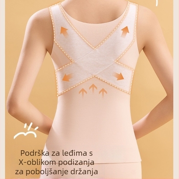 Bezšivni termalni top s džepom za tinejdžerice, fiksirani jastučić za poprsje, osnovni sloj toplog donjeg rublja