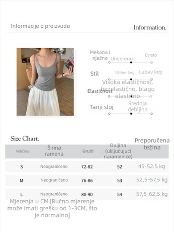 Top s trakama sling, ravni kroj, poliester, mikro‑stretch elastičnost, sadrži spandeks