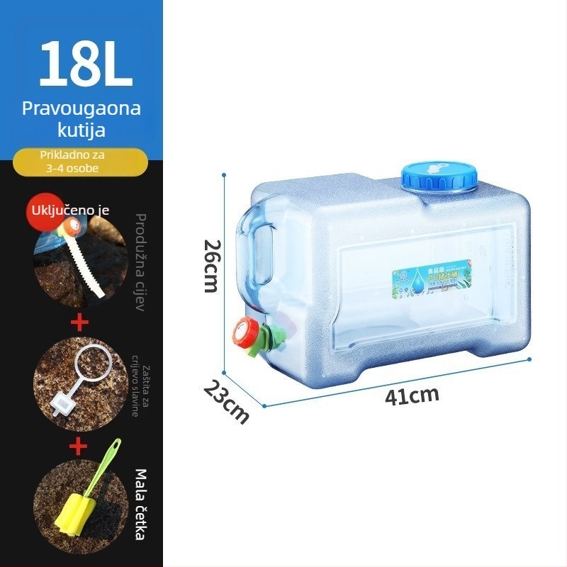 Vanjska kanta s čepom za skladištenje vode, veliki kapacitet spremnika čiste vode za kampiranje i kućnu upotrebu, PU materijal
