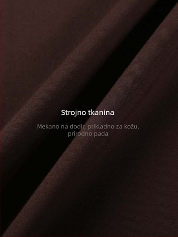Haljina s plisiranim strukom, bez rukava, okrugli izrez, A-linijski kroj, poliester materijal