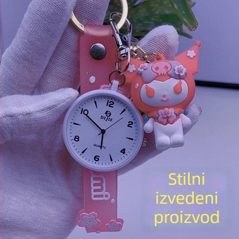 Džepni sat s privjeskom za medicinske sestre, kvarc, 36 mm kružni brojčanik, plastično kućište, spiralna krunica, tri male kazaljke