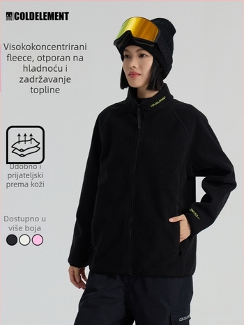 Flis kardigan za unisex – polarni flis 260 g/m², topao za zimu i jesen, jednobojni, bez kapuljače (polarni flis; 260 g/m²; unisex; zima/jesen; bez kapuljače)