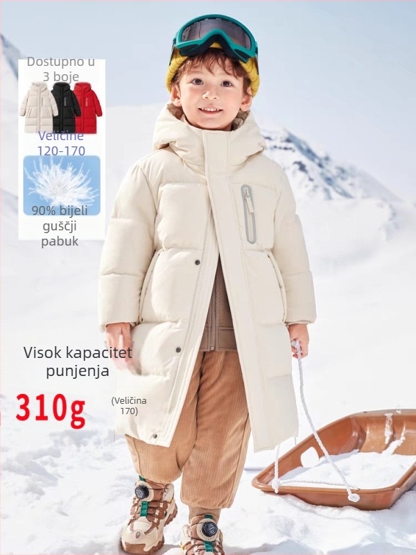 Unisex dječja jakna s kačjim perjem, duga, stil roditelja i djeteta