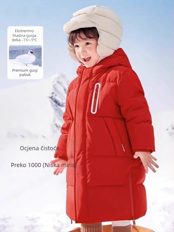 Unisex dječja jakna s kačjim perjem, duga, stil roditelja i djeteta