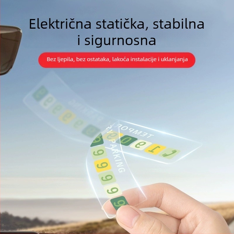 Privremena tablica za parkiranje automobila, plastična, mogućnost ispisa logotipa, usisni tip (Yiju)