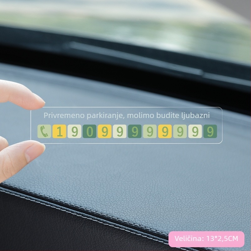 Privremena tablica za parkiranje automobila, plastična, mogućnost ispisa logotipa, usisni tip (Yiju)