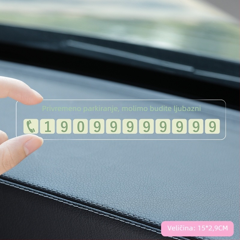 Privremena tablica za parkiranje automobila, plastična, mogućnost ispisa logotipa, usisni tip (Yiju)