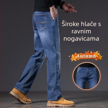 Traperice od pamuka-stretch denima, tapered kroj, srednji pojas, zatvarač, uske ravne nogavice